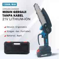 Cordless Chainsaw 6 Inch / Gergaji Mini Portable / Mesin Pemotong Tanpa Kabel Multifungsi | G10 E1