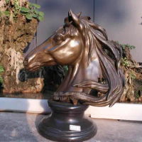 Old antique Bronze Arts &amp; Crafts Gangnam horse sculpture decoration copper sculpture crafts home accessories gift bronze statue