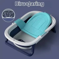 LC - Baby Bath bak mandi lipat Tub Bak Mandi Bayi Lipat Bantal Mandi Tempat Mandi Bayi Portable Biru