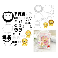 2022 New Arrival Layer Build-A-Lion Metal Cutting Dies Scrapbooking for Paper Making Clear Stamp Frames Card Craft