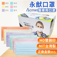 🇹🇼永猷 台灣口罩國家隊 雙鋼印 一盒50入 醫療級平面口罩 醫療用口罩 防塵 防花粉 防唾液