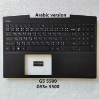 New For DELL G5 15 5500 5505 Uppew Top Cover Keyboard Shell Black Arabic version Case