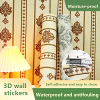 New Design Flame Retardant 3D Wall Sticker Waterproof 3D Wallpaper Self Adhesive Panel Bathroom Kitchen Decorative Wall Sticker