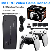 M8 PRO Video Game Console 32/64/128G Built-in 20000 Games TV Retro Game Emulator 2.4G HD Wireless Gaming Consoles Suppot TF Card