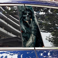 Pelekat Kereta, 2 Keping, Rangka Vinil dan Rangka Joker Kreatif, Koyak dan Mudah Dilekatkan, Pelekat