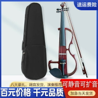 【可開發票】電子小提琴初學者練習成人專業級演奏舞臺無聲靜音電小提琴樂器