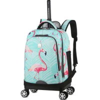 18 inch School Rolling backpack Bags kids travel trolley bag teeangers Children wheeled backpack for girl school bag with wheels