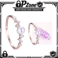 Cincin Pria Wanita Aksesoris Cincin Titanium Model Mutiara CATER