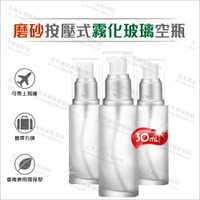 磨砂霧化毛玻璃空瓶按壓瓶/噴霧瓶-30mL[11144]分裝乳液旅行瓶罐