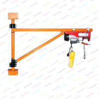 Portable Small Lifting Crane for Home Decoration 510W 12M 220V 200kg Household Electric Hoist Wall Bracket Crane High Quality