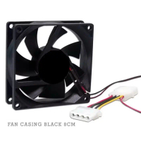 Fan Case 8cm Black DC 12V for PC Computer - Kipas Casing Komputer 8cm Hitam
