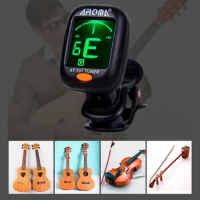 Chromatic Acoustic Guitar Tuner Clip-On LCD Display Digital Guitar Tuner Universal Electronic Electric Digital Tuner Guitar