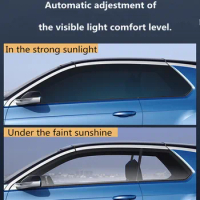 SUNICE VLT20/75% Photochromic Film Car Front Windshield Window Tint Heat Control for Car Home Window Glasses 1.52x1m