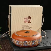 普洱茶饼茶叶罐礼盒装 陶瓷茶叶包装盒密封罐 家用醒茶白茶罐紫砂