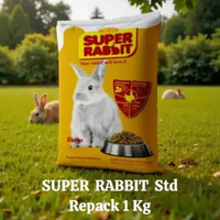 Makanan Kelinci Hias, Pedaging, Ternak & Pakan Pelet Kelinci Peliharaan SUPER RABBIT STANDART Repack