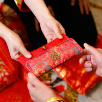 訂婚禮金盒聘金盒10萬20萬提親聘禮盒結婚彩禮盒新年紅包布袋1入