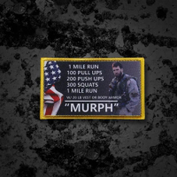 1PCS USA Murphy Challenge Military Patch Tactical Morale Embroidered Armband Medal of Honor MURPH WOD Backpack Decal