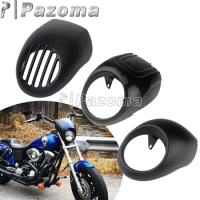 Round 5-3/4" Headlight Fairing Front Headlamp Cowl Cover For Harley Dyna Sportster Iron Roadster FX XL 1200 883 39mm Front Fork
