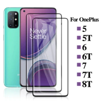 Screen Protector Accessories Film for OnePlus 8T 7T 6T 5T 7 6 5 T Protection Glass for Oneplus8t Glas Full Cover OnePlus 8T