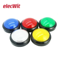 100mm Big Round Push Button LED Illuminated with Microswitch for DIY Arcade Game Machine Parts 5/12V Large Dome Light Switch