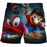Super Mario Shorts Cartoon 2024 Children's Short Pants Boys Shorts Kids Summer Beach Shorts Birthday Party Costume