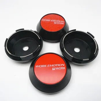 4pcs 65mm For WORK EMOTION W WORK Car Wheel Center Hub Cap Cover 45mm Emblem Badge Sticker Auto Styling Accessories