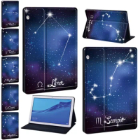 For Huawei MediaPad M5 Lite 10.1 /M5 10.8 /MediaPad M5 Lite 8 /T3 8.0 /T3 10 9.6 /T5 10 10.1 Star Sign Pattern Tablet Stand Case