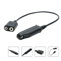 Adapter Cable for Baofeng Waterproof UV-XR UV-9R Plus to TYT Baofeng UV-5R UV-82 888S Walkie Talkie 2 Pin Port Headset MIc