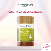 Mầm đậu nành Healthy Care Super Lecithin 1200mg 100 viên hàng chính hãng Úc giúp điều hoà nội tiết