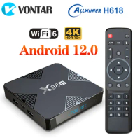 X98H TV Box Android 12 4GB 32GB Allwinner H618 Quad Core Cortex A53 Support 4K Wifi6 Google Voice Assistant Set Top Box 2G 16G
