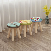 實木小凳子換鞋軟凳家用成人客廳茶幾沙發凳圓凳小椅子布藝小板凳