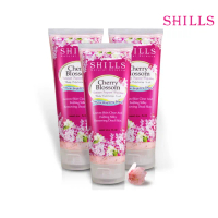 【SHILLS舒兒絲】維多利亞香氛淨白彈力身體去角質霜-日本櫻花3入(身體磨砂膏)