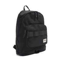 【FILA】後背包 Backpack 黑 白 可調背帶 多夾層 筆電包 雙肩包 背包 斐樂(BPY3007MX)