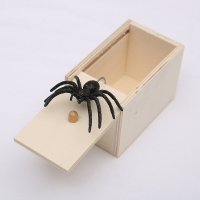嚇一跳蜘蛛木盒情人節惡搞禮物嚇人驚喜整蠱玩具道具