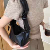 Handbag Purse Large Capacity Tote Bag Nylon Underarm Bag Pleated Shoulder Bag