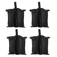 4Pcs Black Canopy Sandbag Multi-functional Industrial Grade Heavy Duty Trampolines Weighted Feet Bag For Outdoor Gazebo Tent