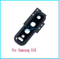 For Samsung Galaxy S10 Plus S10e Rear Back Camera Lens Glass With Frame Cover
