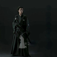 Japanese Traditional Martial Art Samurai Uniform Black Kendo Iaido Aikidogi Keikogi Kendogi Top Pants Hakama Belt Dogi Keikoi