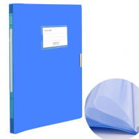 A4 Clear File Light Blue Holder Display book Clear pocket file8797
