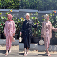 Kaftan Ikat Depan Free Outer Brukat kaftan Pesta