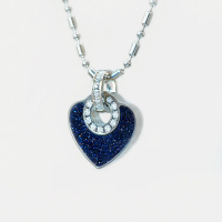 Millionaire Pendant Biocarbon Heart Blue Hati Biru Kalung Kesehatan MCI Produk Original 100% MCI