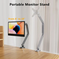 Long Arm Stand For Monitor Stand iPad Galaxy Xiaomi Tablet Kindler Tablet Desk Holder Magnetic Bed Phone Stand Clip Mount