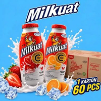 milkuat botol 65ml rasa stroberi dan jeruk 1 karton jeruk 1 karton isi 60pcs