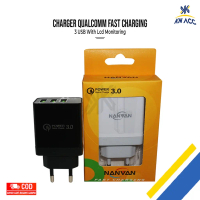 [KN ACC] NANVAN NVN-PTC02 BATOK CHARGER FAST CHARGING 2.5A WITH LCD QUALCOMM 3.0
