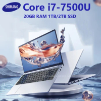 14.1 Inch i7 Laptop Windows 11 Intel Core i7-7500U Portable Laptop Computer 20GB RAM 1TB/2TB SSD 1920*1080 Notebook Computer PC