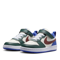 NIKE 休閒鞋 童鞋 中童 兒童 運動鞋 魔鬼氈 COURT BOROUGH LOW RECRAFT 米綠紅 DV5457-300 (3C5088)