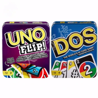 Game UNO : Flip &amp; Dos Tin Fun Board Game High Fun Multiplayer Playing Toy Card Games uno card game