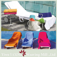 Spot parcel post Source Factory Processing Customized Ultra-Fine Cellulose Color Printing Integrated Pocket Beach Chair Recliner Cover Beach Towel