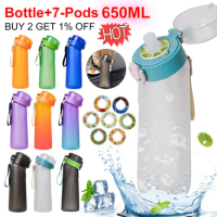 650ML Air Up Water Bottle With Flavor Pods Set And Straw For Outdoor Fitness Sports Fashion Drinking Bottle 0 Sugar 0 Calorie