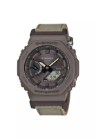 G-Shock Casio G-Shock Men's Analog-Digital Watch GA-B2100CT-5A Brown Cloth Strap Tough Solar Sport Watch